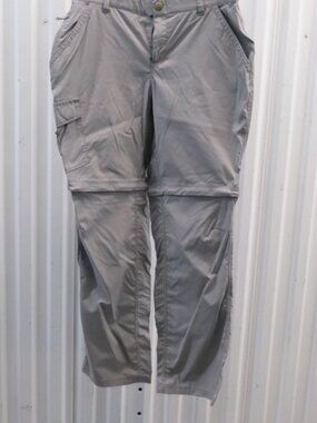 Convertible Cargo Pants Women's Petite Gray Hiking Zip Off Leg